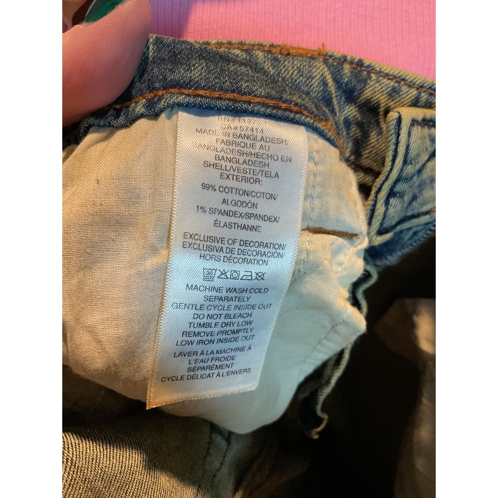 True Religion LEILA High Rise Wide Leg Carpenter Jeans W25 Acid Wash Blue - Picture 10 of 10